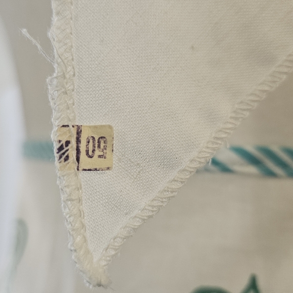 VTG Cotton Kitchen Apron & Bandana Set Blue Green Teal Swirled Design Pattern. - Picture 9 of 16